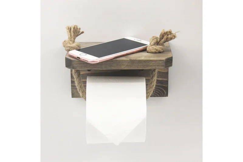 Caponetto Toalettpappershållare 17 cm - Valnöt - Möbler - Tillbehör & accessoarer - Badrumstillbehör - Toalettpappershållare