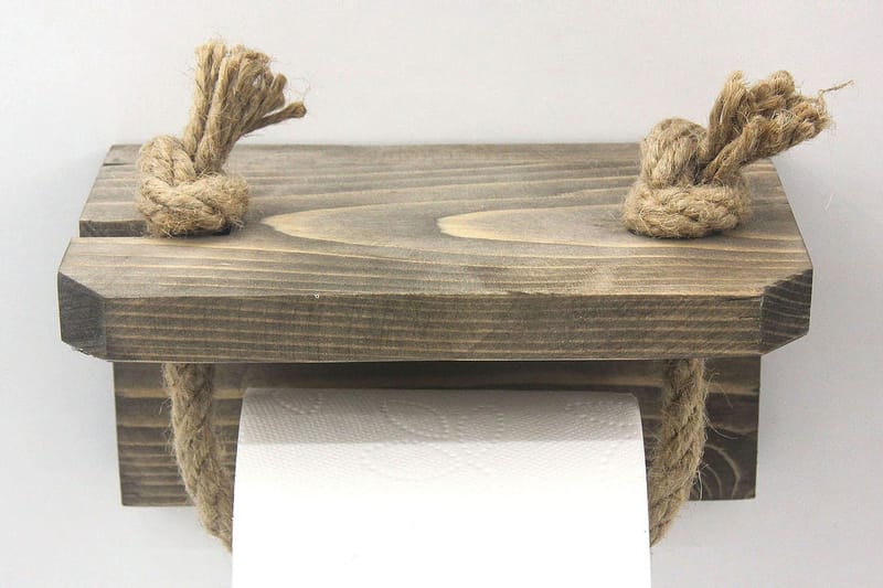 Caponetto Toalettpappershållare 17 cm - Valnöt - Möbler - Tillbehör & accessoarer - Badrumstillbehör - Toalettpappershållare