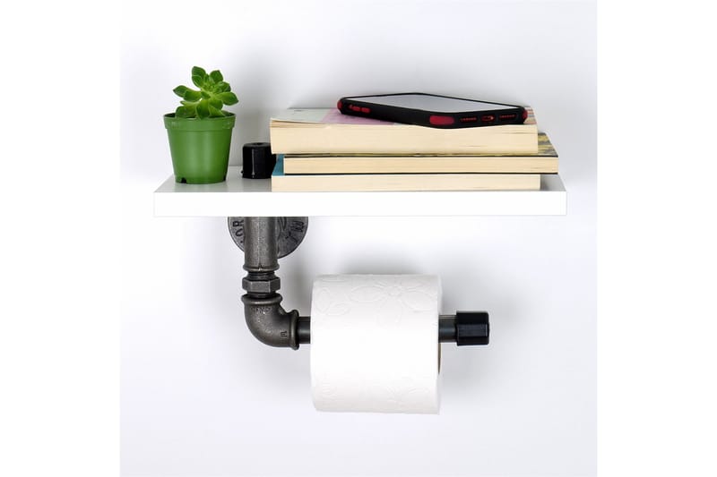 Chandina Toalettpappershållare 30x12 cm - Vit - Möbler - Tillbehör & accessoarer - Badrumstillbehör - Toalettpappershållare