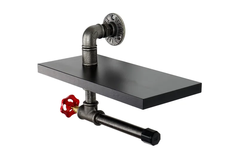 Chandina Toalettpappershållare 30x14 cm - Svart - Möbler - Tillbehör & accessoarer - Badrumstillbehör - Toalettpappershållare