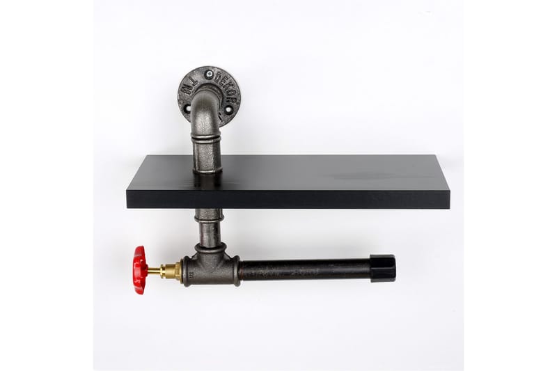 Chandina Toalettpappershållare 30x14 cm - Svart - Möbler - Tillbehör & accessoarer - Badrumstillbehör - Toalettpappershållare