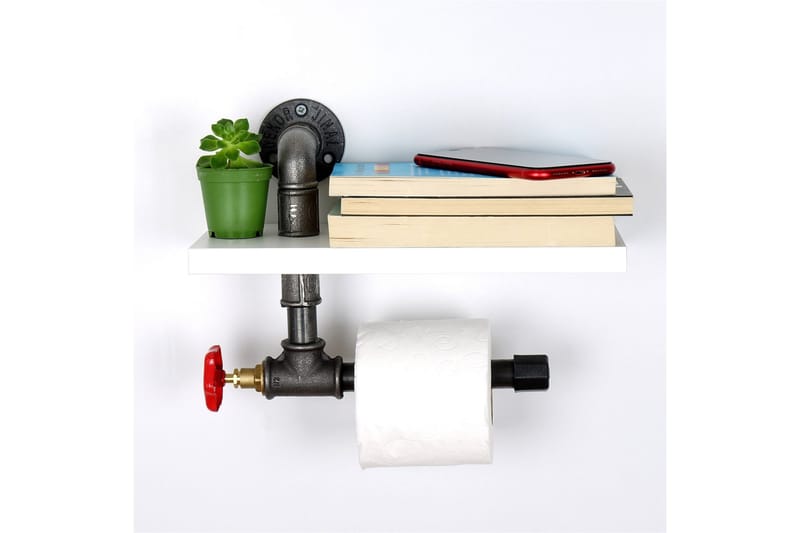 Chandina Toalettpappershållare 30x14 cm - Vit - Möbler - Tillbehör & accessoarer - Badrumstillbehör - Toalettpappershållare