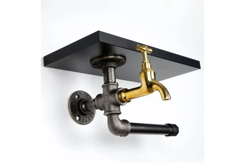 Chandina Toalettpappershållare 30x17 cm - Svart - Möbler - Tillbehör & accessoarer - Badrumstillbehör - Toalettpappershållare