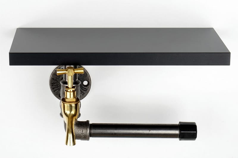 Chandina Toalettpappershållare 30x17 cm - Svart - Möbler - Tillbehör & accessoarer - Badrumstillbehör - Toalettpappershållare