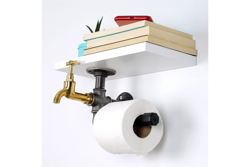 Chandina Toalettpappershållare 30x17 cm - Vit - Möbler - Tillbehör & accessoarer - Badrumstillbehör - Toalettpappershållare