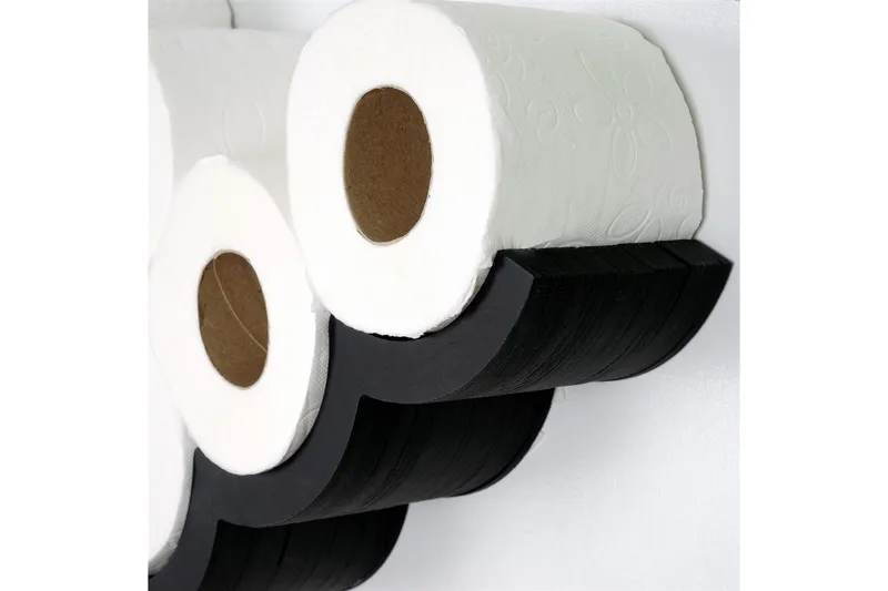 Erkent Toalettpappershållare 62x9 cm - Svart - Möbler - Tillbehör & accessoarer - Badrumstillbehör - Toalettpappershållare