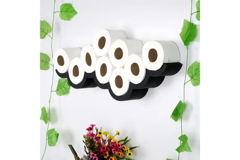 Erkent Toalettpappershållare 62x9 cm - Svart - Möbler - Tillbehör & accessoarer - Badrumstillbehör - Toalettpappershållare