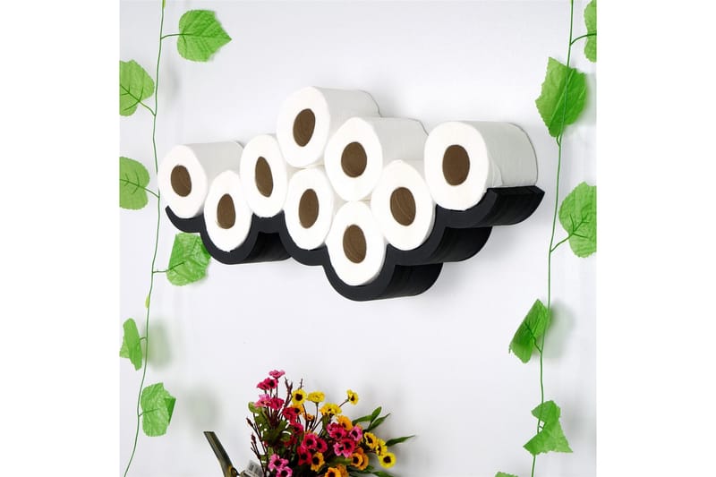Erkent Toalettpappershållare 62x9 cm - Svart - Möbler - Tillbehör & accessoarer - Badrumstillbehör - Toalettpappershållare