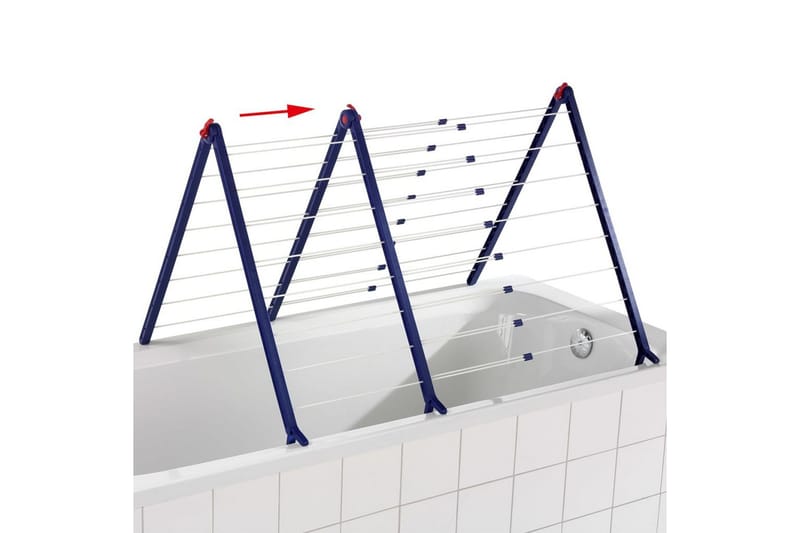 Leifheit Torkställning för badkar Pegasus Bath 190 81702 - Möbler - Tillbehör & accessoarer - Badrumstillbehör - Toalettpappershållare