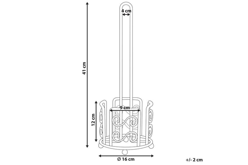 Toalettpappershållare Mandi Grå - Grå - Möbler - Tillbehör & accessoarer - Badrumstillbehör - Toalettpappershållare