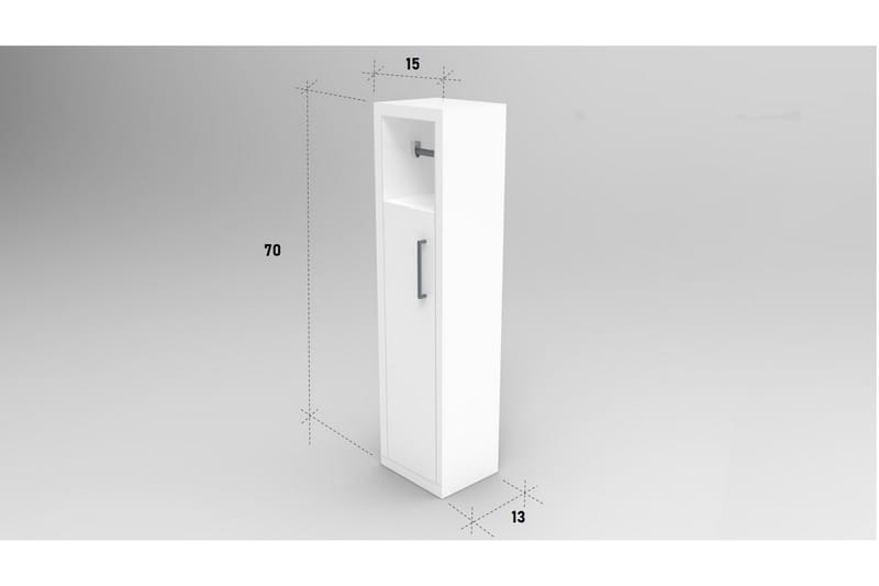 SEEBEN Badrumsförvaring 15x70 cm 3 Hyllor Antracit - Toalettpappershållare