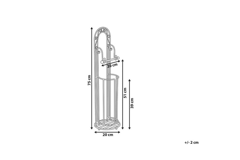 Toalettpappershållare Temuco Svart - Svart - Möbler - Tillbehör & accessoarer - Badrumstillbehör - Toalettpappershållare
