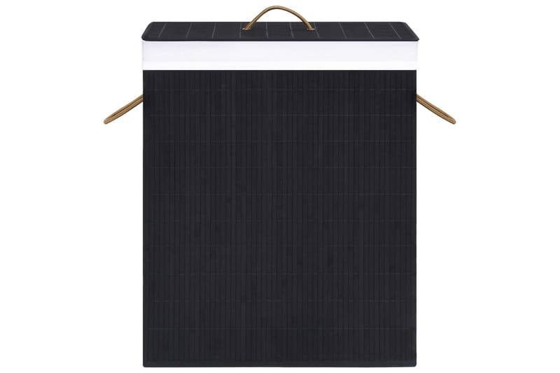 Tvättkorg bambu svart 100 L - Svart - Möbler - Tillbehör & accessoarer - Badrumstillbehör