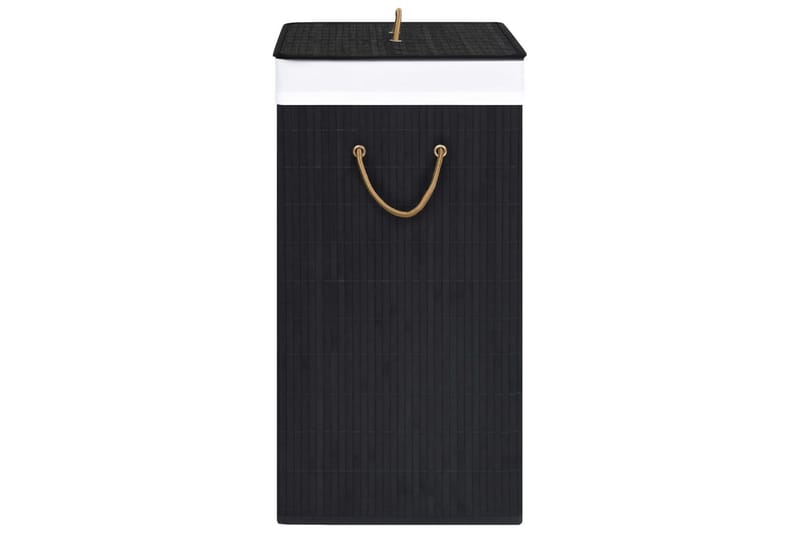 Tvättkorg bambu svart 100 L - Svart - Möbler - Tillbehör & accessoarer - Badrumstillbehör