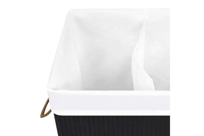 Tvättkorg bambu svart 72 L - Svart - Möbler - Tillbehör & accessoarer - Badrumstillbehör