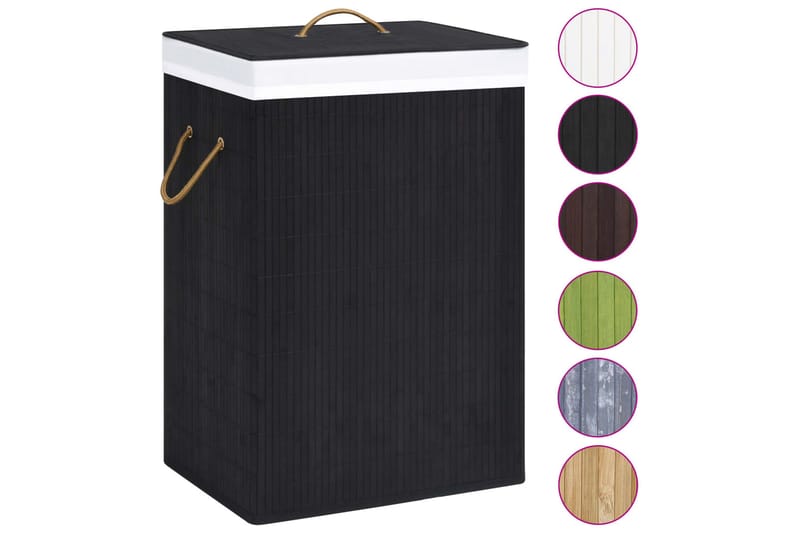 Tvättkorg bambu svart - Svart - Möbler - Tillbehör & accessoarer - Badrumstillbehör