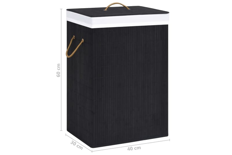 Tvättkorg bambu svart - Svart - Möbler - Tillbehör & accessoarer - Badrumstillbehör