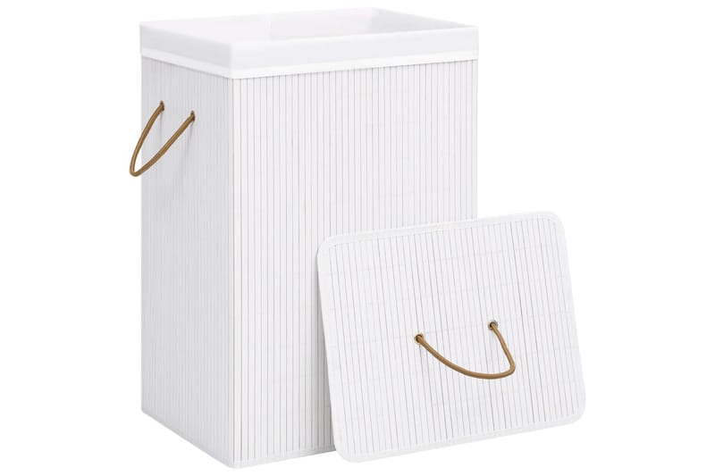 Tvättkorg bambu vit - Vit - Möbler - Tillbehör & accessoarer - Badrumstillbehör