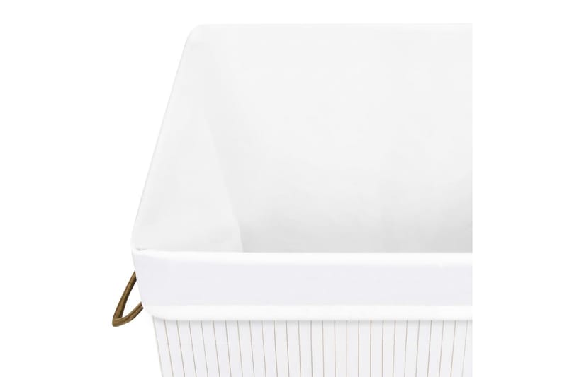 Tvättkorg bambu vit - Vit - Möbler - Tillbehör & accessoarer - Badrumstillbehör