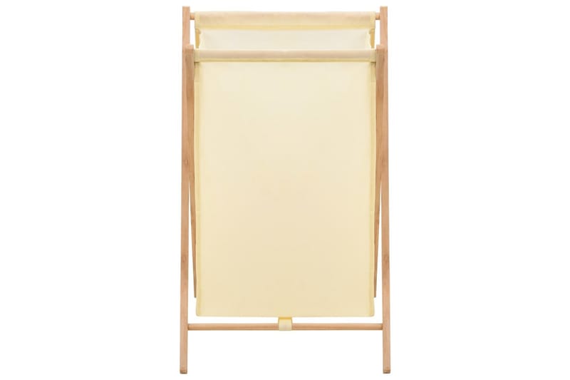 Tvättkorg cedarträ och tyg 42x41x64 cm beige - Beige - Badrumstillbehör - Tvättkorgar