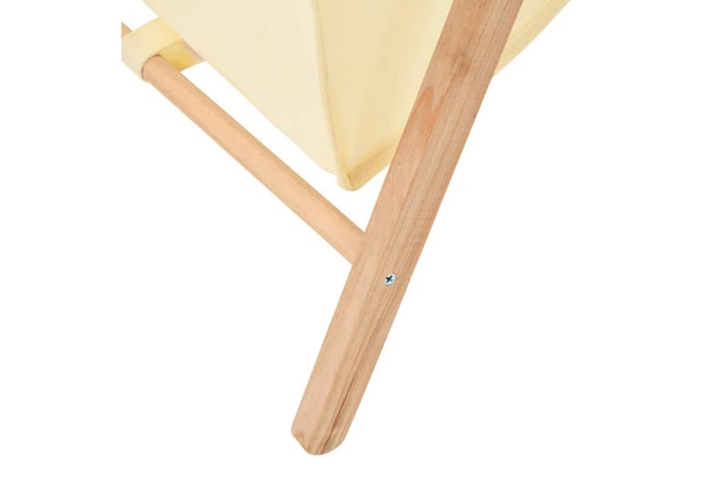 Tvättkorg cedarträ och tyg 42x41x64 cm beige - Beige - Möbler - Tillbehör & accessoarer - Badrumstillbehör