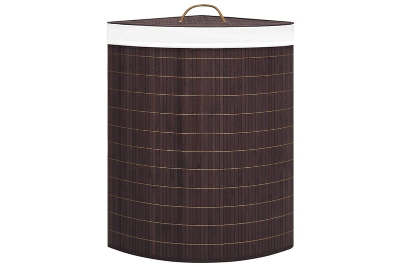Tvättkorg för hörn bambu brun 60 L - Brun - Möbler - Tillbehör & accessoarer - Badrumstillbehör