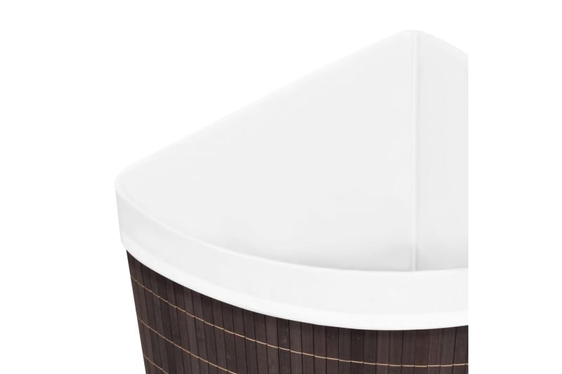 Tvättkorg för hörn bambu brun 60 L - Brun - Möbler - Tillbehör & accessoarer - Badrumstillbehör