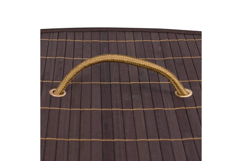 Tvättkorg för hörn bambu brun 60 L - Brun - Badrumstillbehör - Tvättkorgar