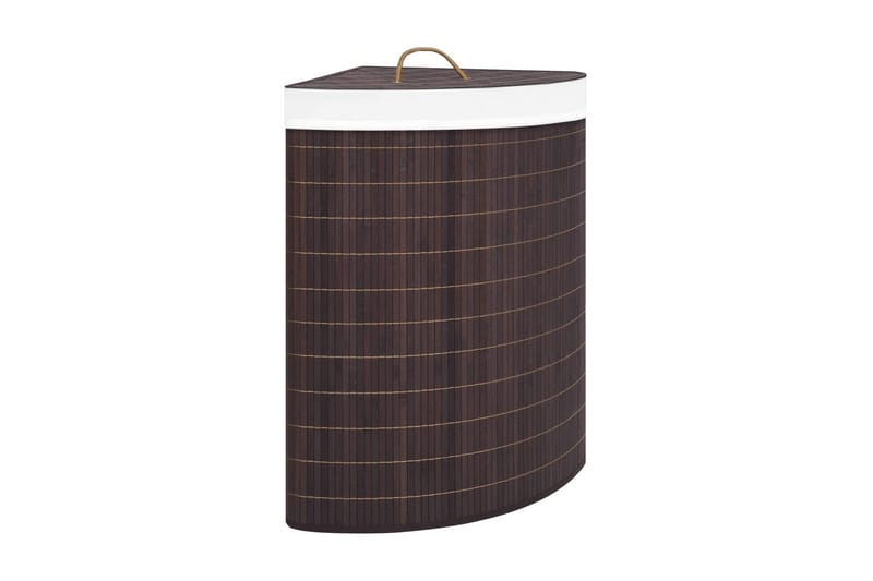 Tvättkorg för hörn bambu brun 60 L - Brun - Möbler - Tillbehör & accessoarer - Badrumstillbehör