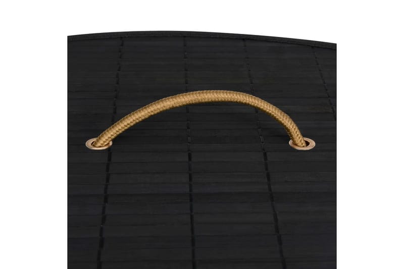 Tvättkorg för hörn bambu svart 60 L - Svart - Badrumstillbehör - Tvättkorgar