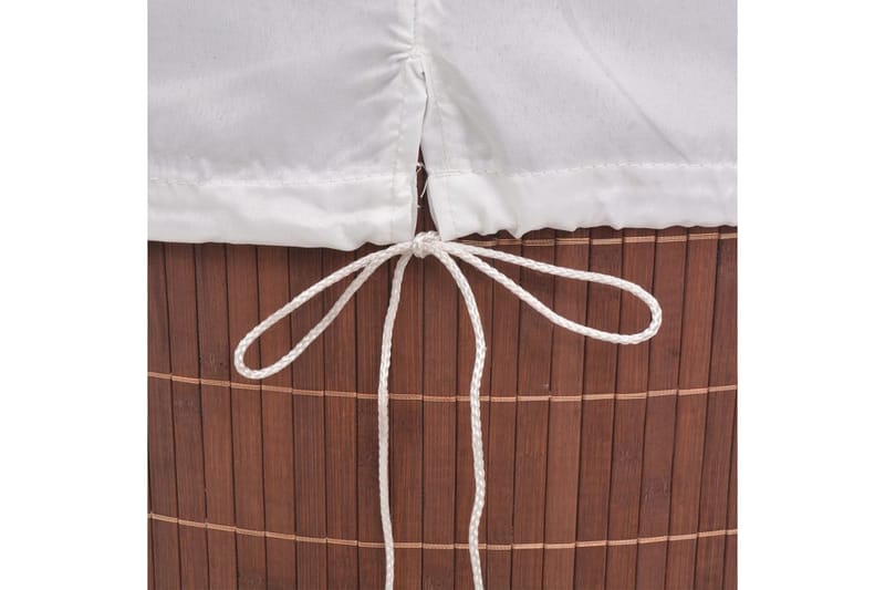 Tvättkorg i bambu oval brun - Brun - Badrumstillbehör - Tvättkorgar