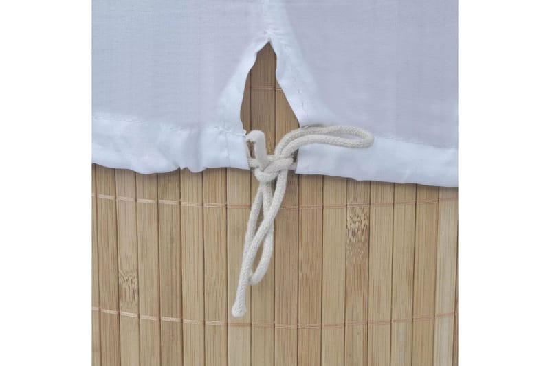 Tvättkorg i bambu rund naturfärg - Brun - Möbler - Tillbehör & accessoarer - Badrumstillbehör