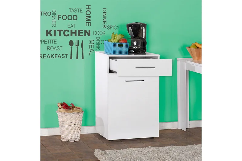 Tvättkorgsskåp 52x83 cm - Vit - Möbler - Tillbehör & accessoarer - Badrumstillbehör