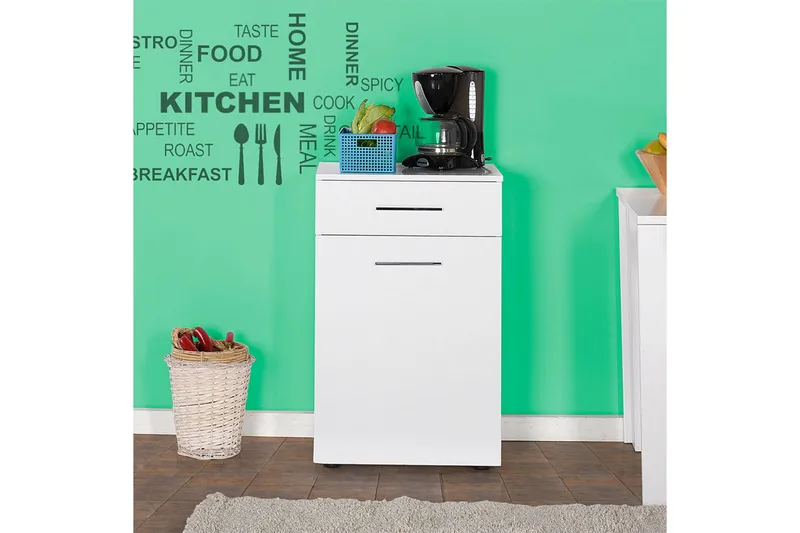 Tvättkorgsskåp 52x83 cm - Vit - Möbler - Tillbehör & accessoarer - Badrumstillbehör