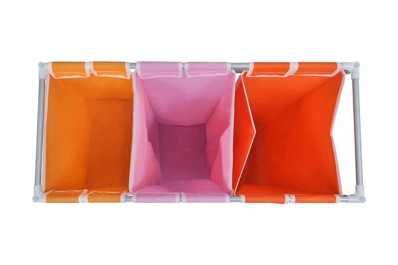 Tvättsorterare 3 sektioner med en tvättkorg - Flerfärgad - Tvättkorgar - Badrumstillbehör