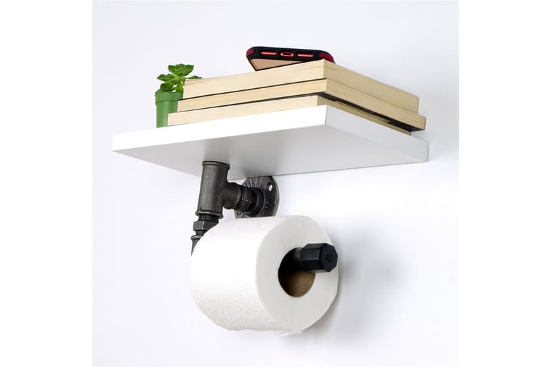 UPAZILA Toalettpappershållare 30x12 cm Vit - Toalettpappershållare
