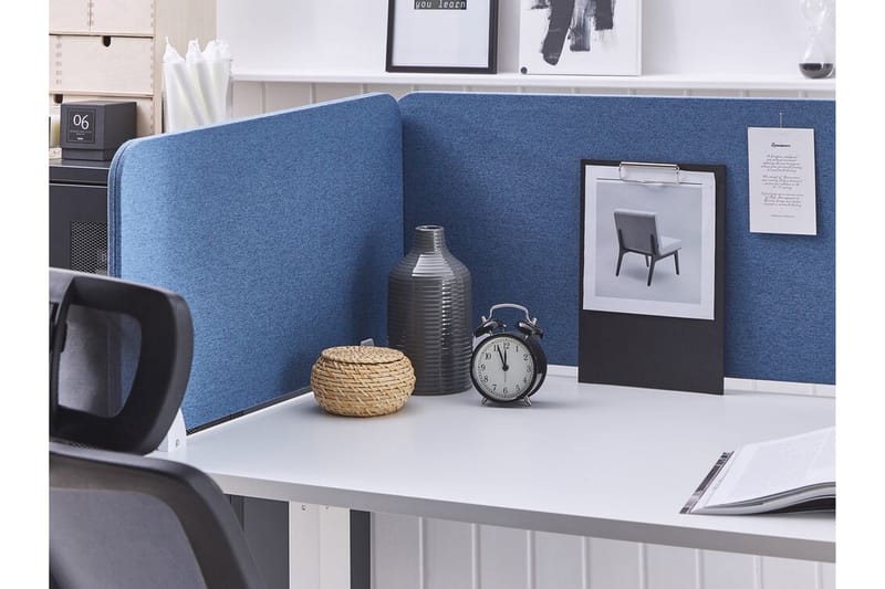 Avskärmning för skrivbord 160 x 40 cm blå WALLY - Blå - Möbler - Tillbehör & accessoarer - Bordstillbehör