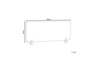 Avskärmning för skrivbord 160 x 40 cm blå WALLY - Blå - Möbler - Tillbehör & accessoarer - Bordstillbehör