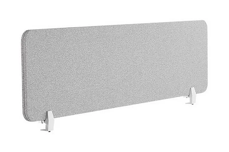 Avskärmning för skrivbord 180x40 cm grå WALLY, Vit