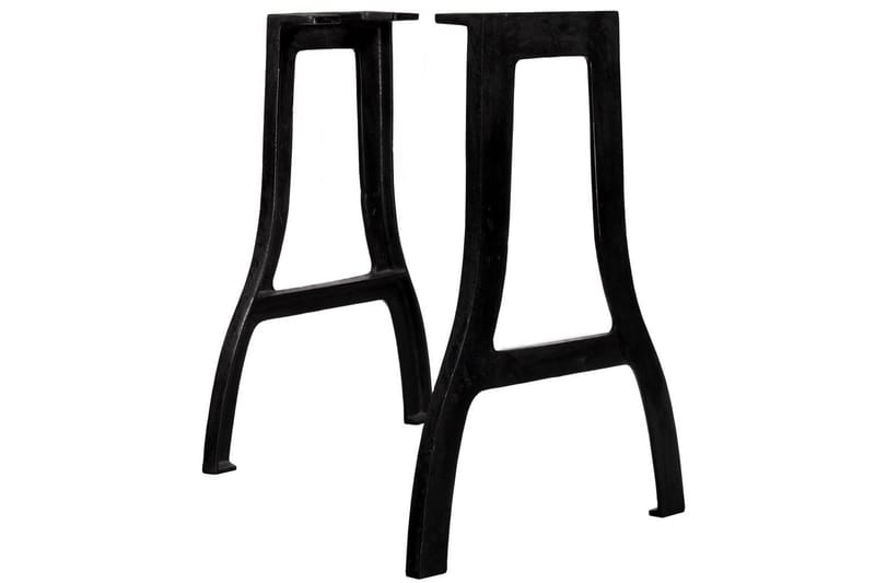 Bordsben 2 st A-ram gjutjärn - Svart - Möbler - Tillbehör & accessoarer - Bordstillbehör - Bordsben