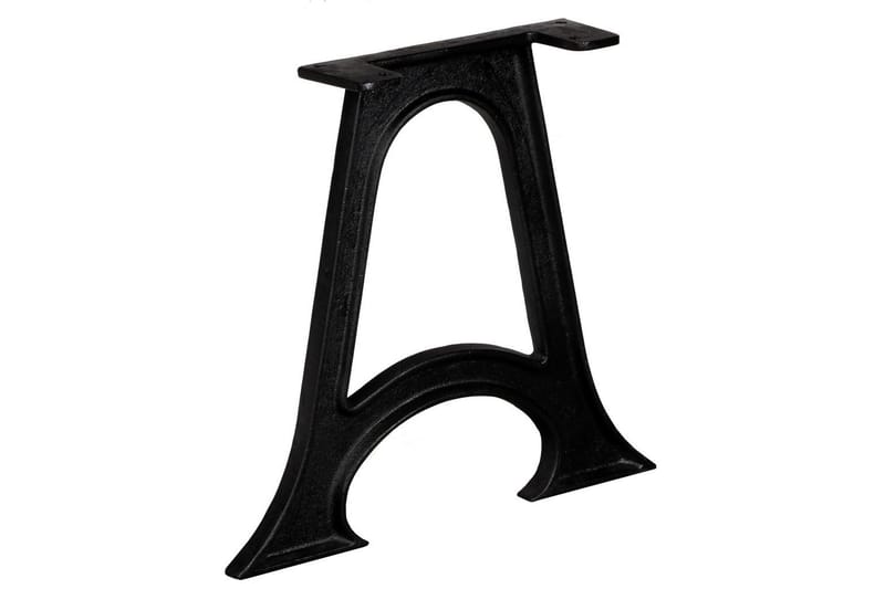 Bordsben för soffbord 2 st med böjd bas A-ram gjutjärn - Svart - Möbler - Tillbehör & accessoarer - Bordstillbehör - Bordsben