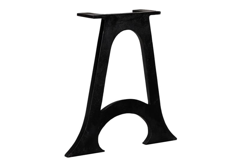 Bordsben för soffbord 2 st med böjd bas A-ram gjutjärn - Svart - Möbler - Tillbehör & accessoarer - Bordstillbehör - Bordsben