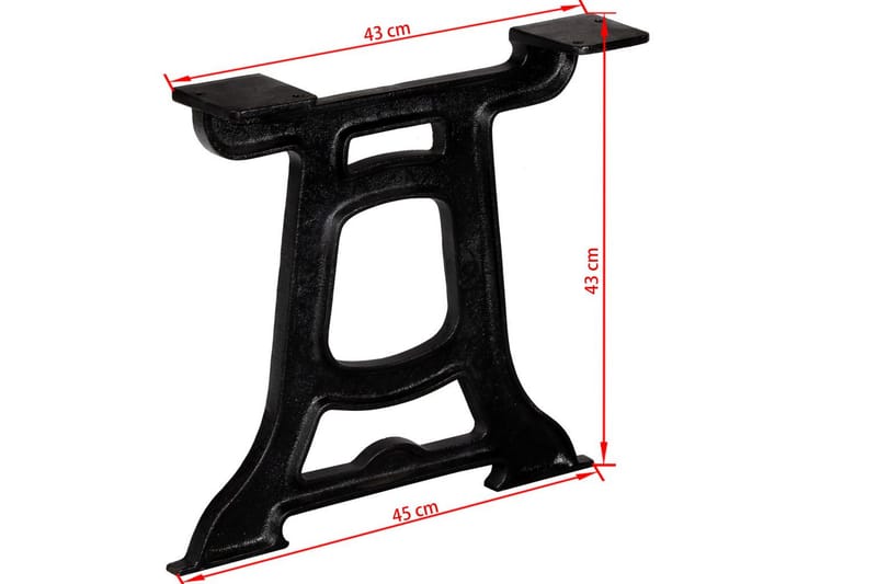 Bordsben för soffbord 2 st Y-ram gjutjärn - Svart - Möbler - Tillbehör & accessoarer - Bordstillbehör - Bordsben