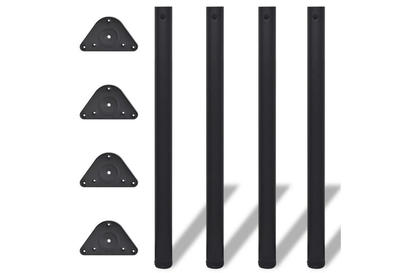 Höjdjusterbara bordsben 4 st 870 mm svart - Svart - Möbler - Tillbehör & accessoarer - Bordstillbehör - Bordsben