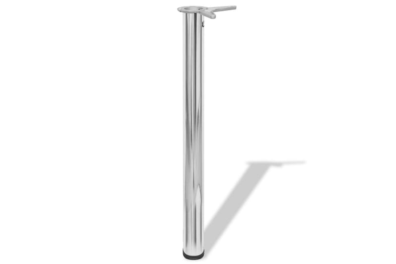 Höjdjusterbara bordsben 4 st krom 710 mm - Silver - Möbler - Tillbehör & accessoarer - Bordstillbehör - Bordsben