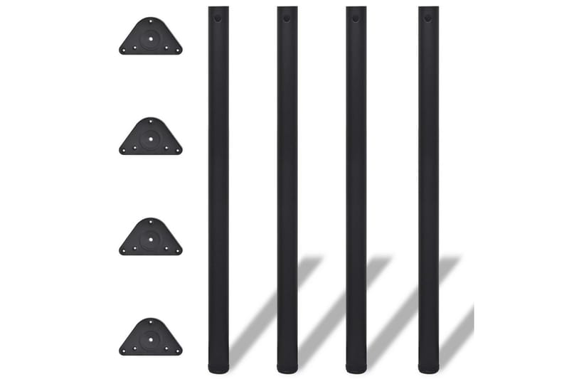 Höjdjusterbara bordsben 4 st svart 1100 mm - Svart - Möbler - Tillbehör & accessoarer - Bordstillbehör - Bordsben