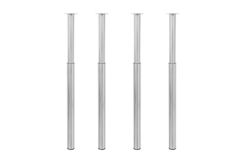 Justerbara bordsben 4 st 710 mm-1100 mm borstad nickel - Silver - Möbler - Tillbehör & accessoarer - Bordstillbehör - Bordsben