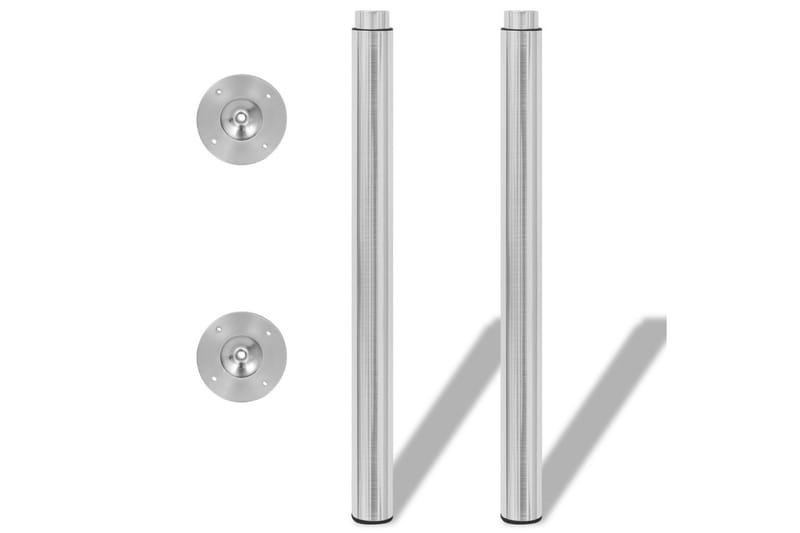 Justerbara bordsben 4 st 710 mm-1100 mm borstad nickel - Silver - Möbler - Tillbehör & accessoarer - Bordstillbehör - Bordsben