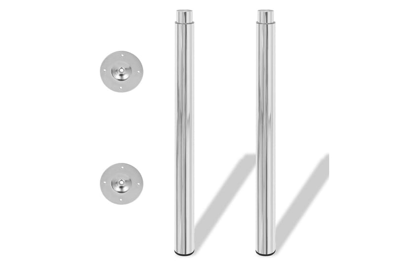 Justerbara bordsben 4 st 710 mm-1100 mm krom - Silver - Möbler - Tillbehör & accessoarer - Bordstillbehör - Bordsben