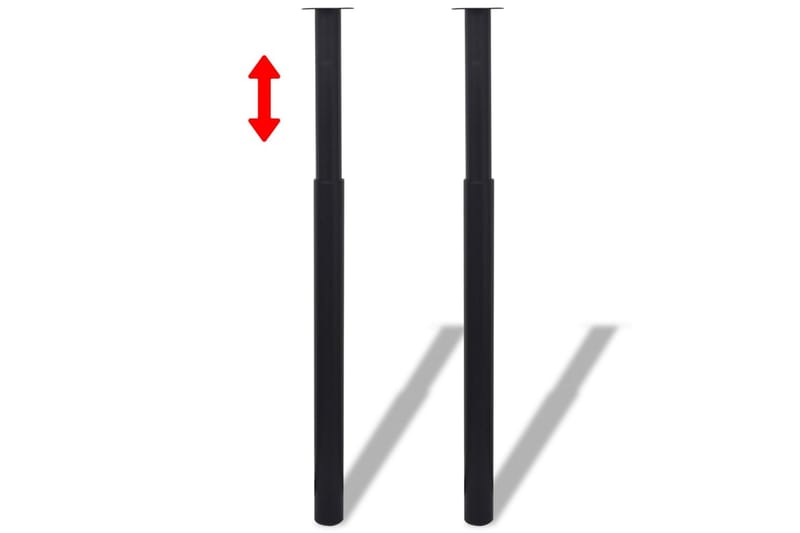 Justerbara bordsben 4 st 710 mm-1100 mm svart - Svart - Möbler - Tillbehör & accessoarer - Bordstillbehör - Bordsben